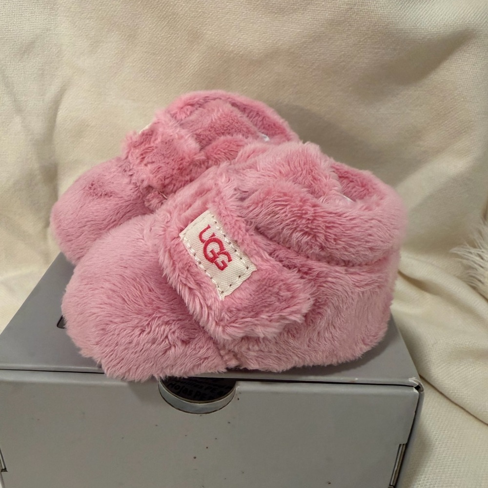 UGG Pink Plush Bixbee Booties